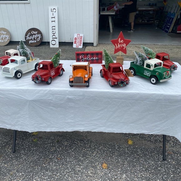 New red vintage trucks, add last name or business name,truck$30 personalized $50 - Picture 6 of 9